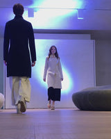 Knit cotton coat | Off white