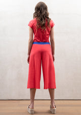 A cropped culottes