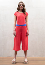 A cropped culottes