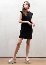 Contrast shirts dress | Black