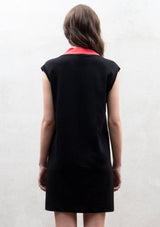 Contrast shirts dress | Black