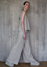 Flared viscose trousers