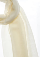 Air cashmere stole off-white ivory crema