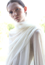 Air cashmere stole off-white ivory crema