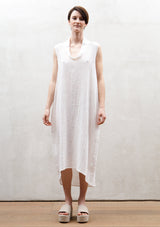 Balloon Ivory linen long dress