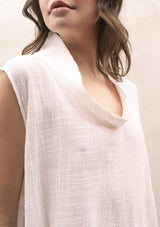 Balloon white linen shirts