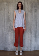 Balloon cotton shirts Grey stripe