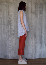 Balloon cotton shirts Grey stripe