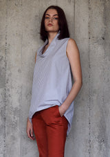 Balloon cotton shirts Grey stripe