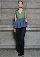 Bi organic cotton peplum top