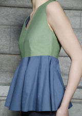 Bi organic cotton peplum top
