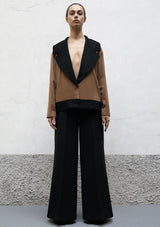 Boy cashmere half coat