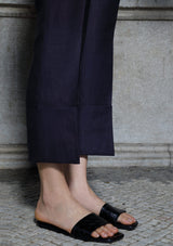 Cuff bamboo trousers