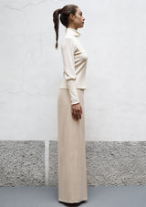 Flared cashmere trousers