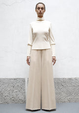 Flared cashmere trousers
