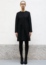Cut cashmere blend coat