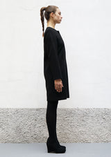 Cut cashmere blend coat