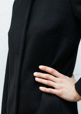 Cut cashmere blend coat