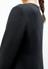 Flared wool coat