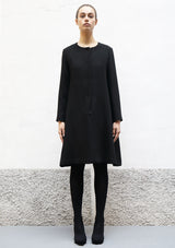 Flared wool coat