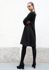 Flared wool coat