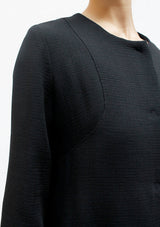 Flared wool coat