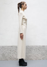 Flared cropped jersey trousers