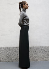 Flared wool trousers