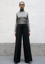 Flared wool trousers