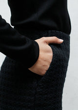 Flared cropped wool trousers