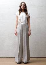 Flared viscose trousers
