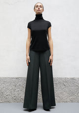 High neck wool jersey top
