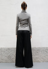 High wool jersey top