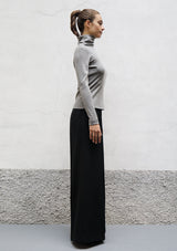 High wool jersey top