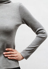 High wool jersey top