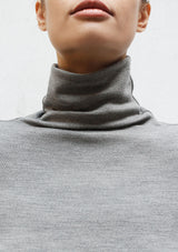 High wool jersey top