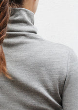 High wool jersey top