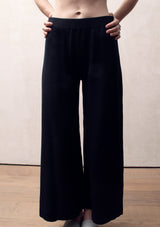 Knit cotton trousers | Night blue