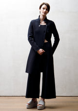 Knit cotton trousers | Night blue