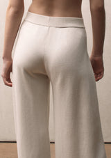 Knit cotton trousers | Off white