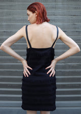 leather-strap-fringe-navy-blue-dress