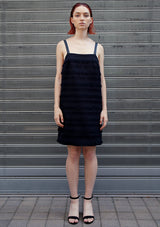 leather-strap-fringe-navy-blue-dress