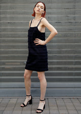 leather-strap-fringe-navy-blue-dress