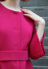 Line fuchsia coat