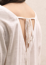 JunoMilano-rib-linen-ivory-dress