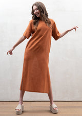 JunoMIlano-rib-long-dress-linen-terracotta
