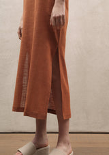 JunoMIlano-rib-long-dress-linen-terracotta