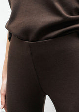 Seam wool jersey trousers