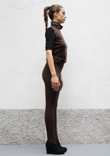 Seam wool jersey trousers