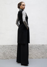 Split wool gilet